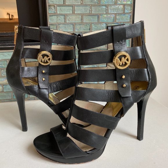 Michael Kors Black Strappy Heels - Picture 2 of 8
